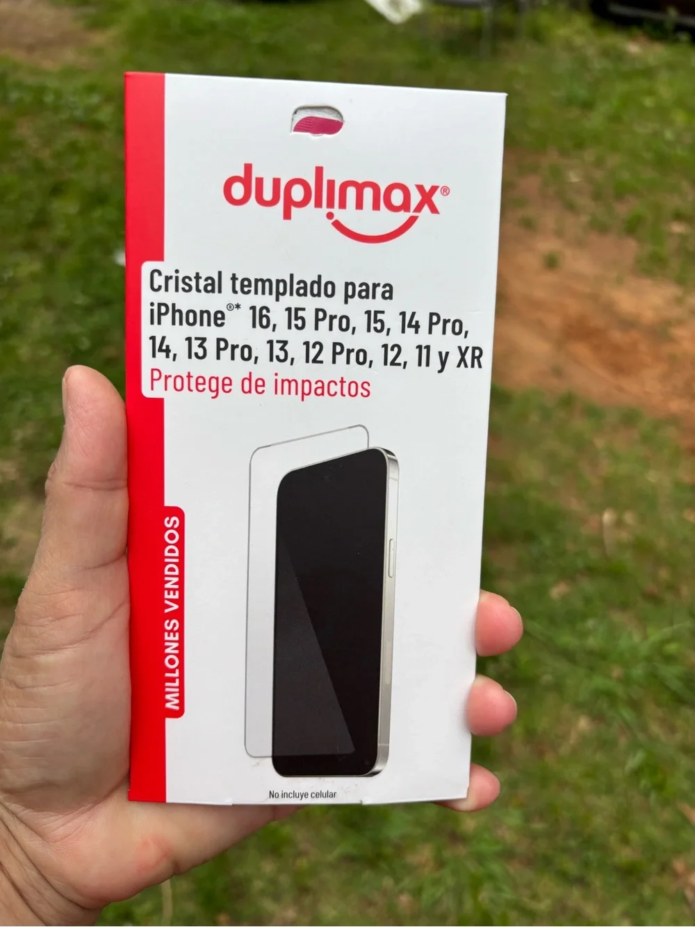 Duplimax Tempered Glass Screen Protector for iPhone - White/Red Packaging